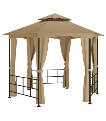 vidaXL Gazebo with Sidewalls 3,1x2,7 m Taupe