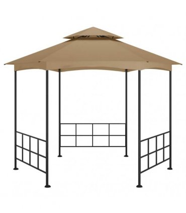 vidaXL Gazebo with Sidewalls 3,1x2,7 m Taupe