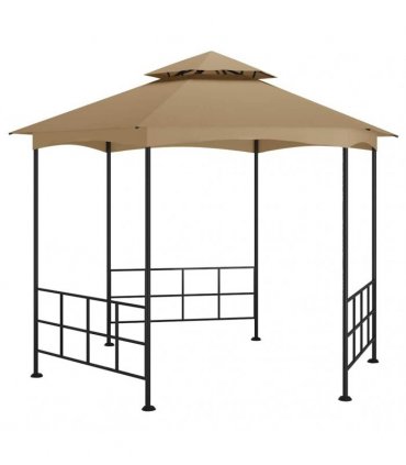 vidaXL Gazebo with Sidewalls 3,1x2,7 m Taupe