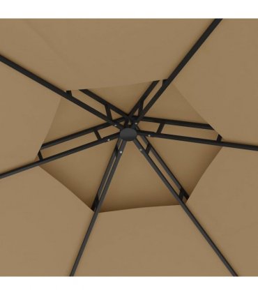 vidaXL Gazebo with Sidewalls 3,1x2,7 m Taupe