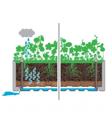 vidaXL Garden Raised Bed with Self Watering System 100x43x33 cm