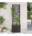 vidaXL Garden Raised Bed with Trellis&Self Watering System Anthracite