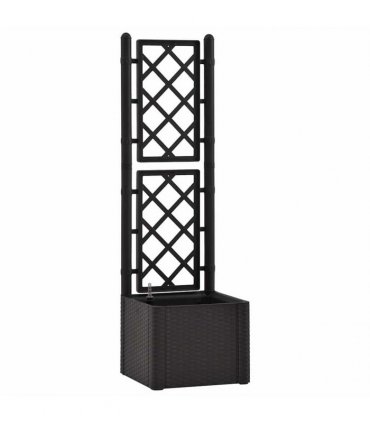 vidaXL Garden Raised Bed with Trellis&Self Watering System Anthracite