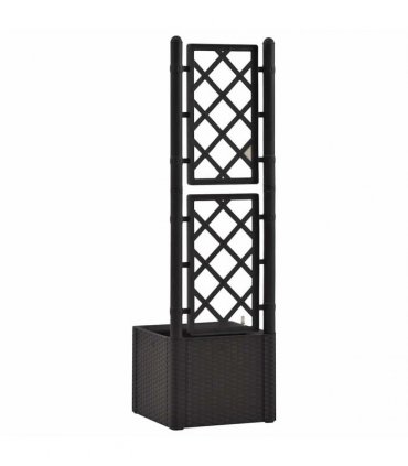 vidaXL Garden Raised Bed with Trellis&Self Watering System Anthracite