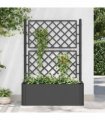 vidaXL Garden Raised Bed with Trellis&Self Watering System Anthracite