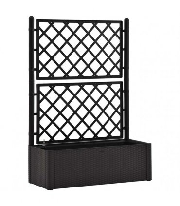 vidaXL Garden Raised Bed with Trellis&Self Watering System Anthracite