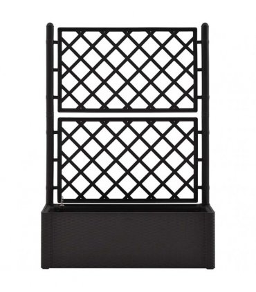 vidaXL Garden Raised Bed with Trellis&Self Watering System Anthracite