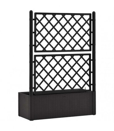 vidaXL Garden Raised Bed with Trellis&Self Watering System Anthracite