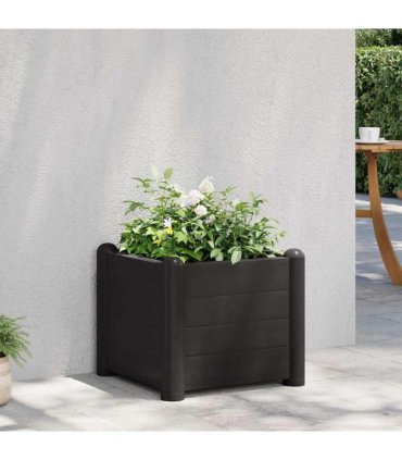 vidaXL Garden Raised Bed PP Anthracite 43x43x35 cm
