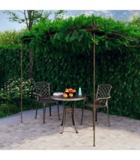 vidaXL Garden Pergola Antique Brown 3x3x2,5 m Iron