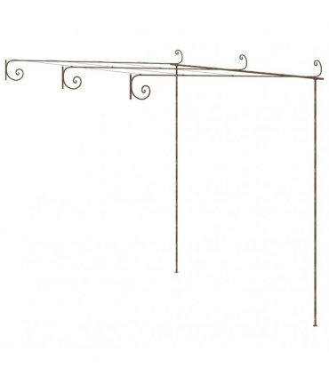 vidaXL Garden Pergola Antique Brown 3x3x2,5 m Iron