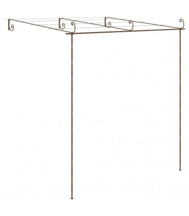 vidaXL Garden Pergola Antique Brown 3x3x2,5 m Iron