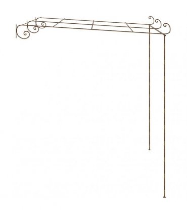 vidaXL Garden Pergola Antique Brown 3x3x2,5 m Iron