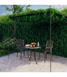 vidaXL Garden Pergola Antique Brown 4x3x2,5 m Iron