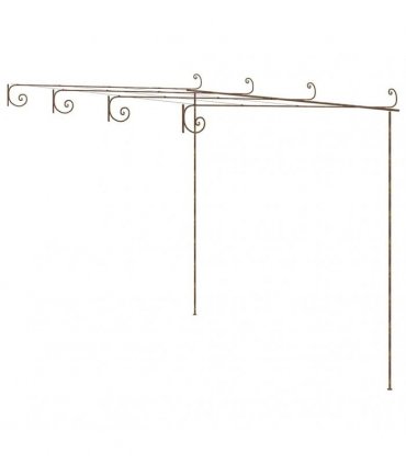 vidaXL Garden Pergola Antique Brown 4x3x2,5 m Iron