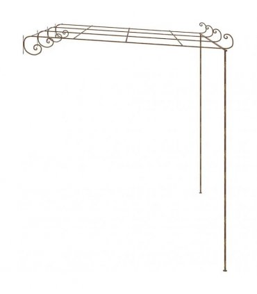 vidaXL Garden Pergola Antique Brown 4x3x2,5 m Iron
