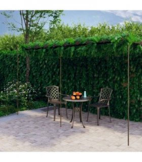 vidaXL Garden Pergola Antique Brown 6x3x2,5 m Iron
