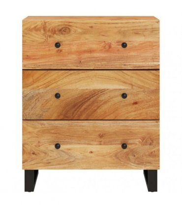 vidaXL Sideboards 2 pcs 60x33x75 cm Solid Wood Acacia