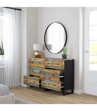 vidaXL Sideboards 2 pcs 60x33x75 cm Solid Wood Reclaimed