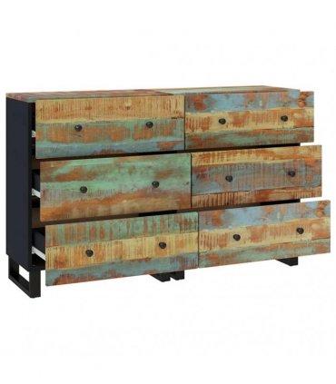 vidaXL Sideboards 2 pcs 60x33x75 cm Solid Wood Reclaimed