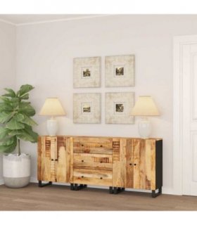 vidaXL Sideboards 3 pcs Rough Mango Wood