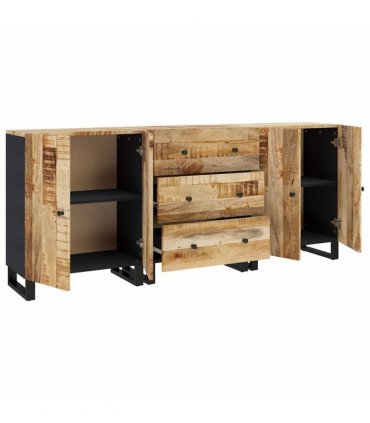 vidaXL Sideboards 3 pcs Rough Mango Wood