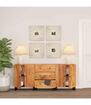 vidaXL 3 Piece Sideboards Solid Wood Acacia