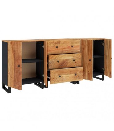 vidaXL 3 Piece Sideboards Solid Wood Acacia