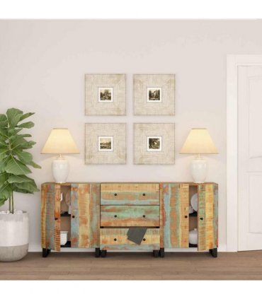 vidaXL 3 Piece Sideboards Solid Wood Reclaimed