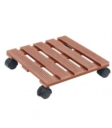vidaXL Plant Trolleys 4 pcs Brown 30x30x7,5 cm WPC