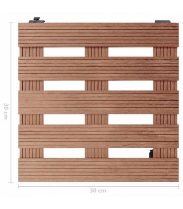 vidaXL Plant Trolleys 4 pcs Brown 30x30x7,5 cm WPC