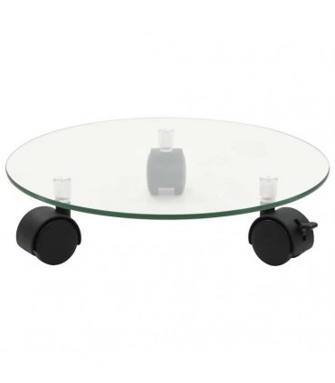 vidaXL Plant Rollers 4 pcs 28 cm Tempered Glass Round