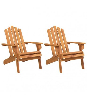 vidaXL Garden Adirondack Chairs 2 pcs Solid Wood Acacia