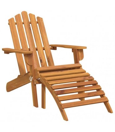 vidaXL Garden Adirondack Chairs with Footrests 2 pcs Solid Wood Acacia
