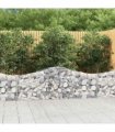 vidaXL Arched Gabion Baskets 3 pcs 200x30x60/80 cm Galvanised Iron
