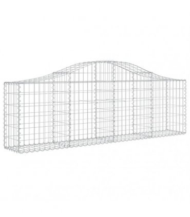 vidaXL Arched Gabion Baskets 3 pcs 200x30x60/80 cm Galvanised Iron