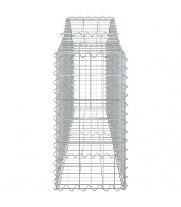 vidaXL Arched Gabion Baskets 3 pcs 200x30x60/80 cm Galvanised Iron