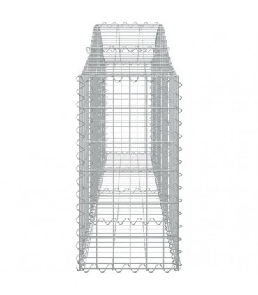 vidaXL Arched Gabion Baskets 5 pcs 200x30x60/80 cm Galvanised Iron