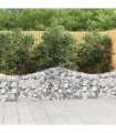vidaXL Arched Gabion Baskets 6 pcs 200x30x60/80 cm Galvanised Iron