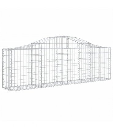 vidaXL Arched Gabion Baskets 6 pcs 200x30x60/80 cm Galvanised Iron