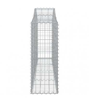 vidaXL Arched Gabion Baskets 3 pcs 200x30x80/100 cm Galvanised Iron