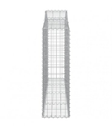 vidaXL Arched Gabion Baskets 2 pcs 200x30x100/120 cm Galvanised Iron