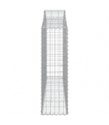 vidaXL Arched Gabion Baskets 4 pcs 200x30x100/120 cm Galvanised Iron