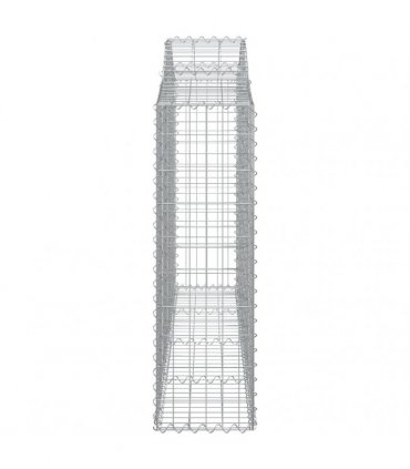 vidaXL Arched Gabion Baskets 6 pcs 200x30x100/120 cm Galvanised Iron