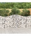 vidaXL Arched Gabion Baskets 7 pcs 200x30x100/120 cm Galvanised Iron