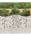 vidaXL Arched Gabion Baskets 10 pcs 200x30x100/120 cm Galvanised Iron