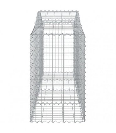 vidaXL Arched Gabion Baskets 18 pcs 200x50x80/100 cm Galvanised Iron