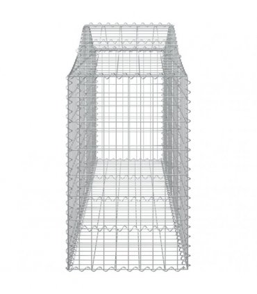 vidaXL Arched Gabion Baskets 20 pcs 200x50x80/100 cm Galvanised Iron
