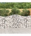 vidaXL Arched Gabion Baskets 3 pcs 200x50x100/120 cm Galvanised Iron
