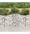 vidaXL Arched Gabion Baskets 8 pcs 200x50x100/120 cm Galvanised Iron